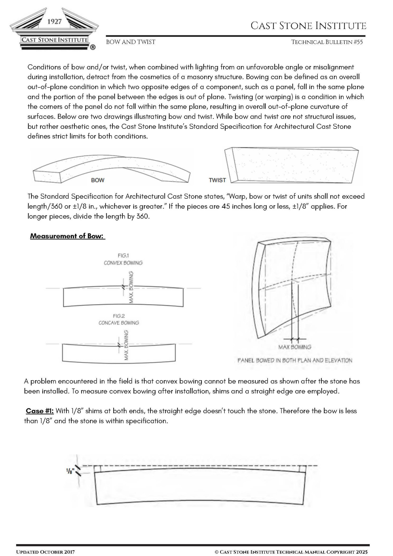 Bow and Twist Technical Bulletin Technical Bulletin #55
