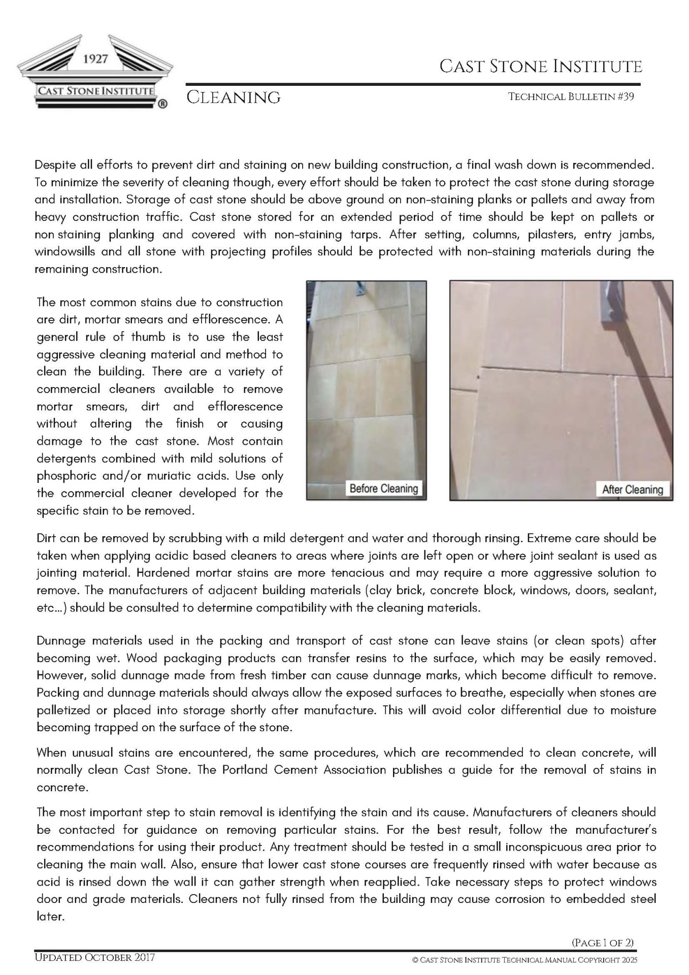 Cleaning Technical Bulletin #39