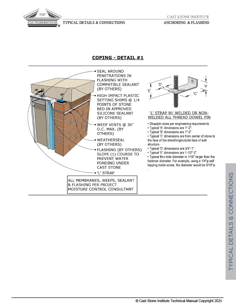 Typical Detail- Coping 